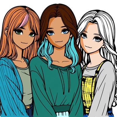realistic girl trio