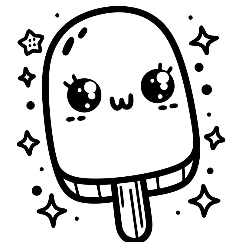 cute ice cream popsicle