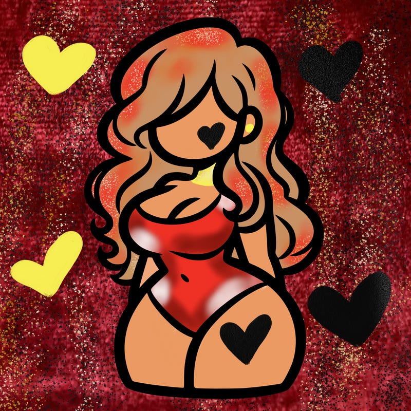 curvy woman with hair