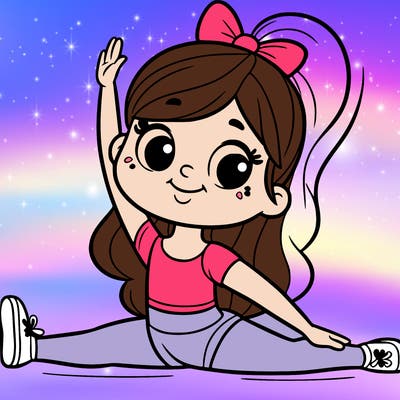 girl doing the splits