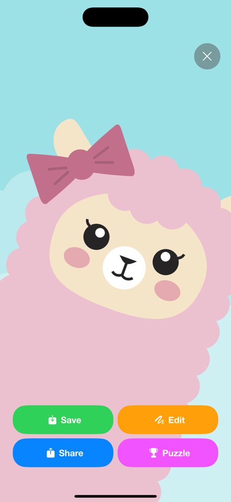 Wallpapers HD: 4K Themes - Una vista previa de un lindo fondo de pantalla de llama rosa con opciones para guardar, editar y compartir.