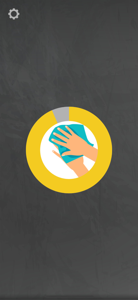 Wash your hands now - Handwashing instructional graphic inside a circular progress timer