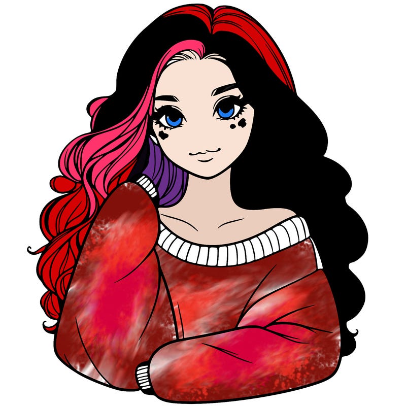 a beautiful girl in a big sweatshirt