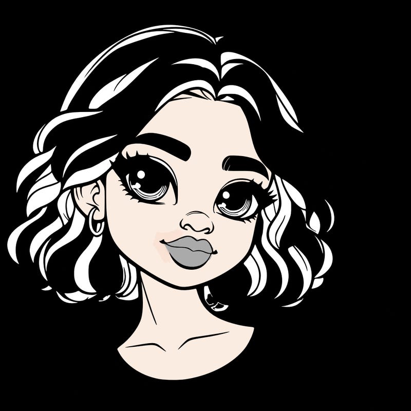 beautiful black girl with pink hair