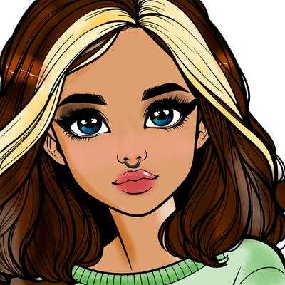 realistic girl whith cute eyes