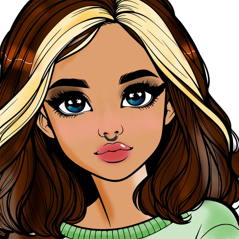 realistic girl whith cute eyes