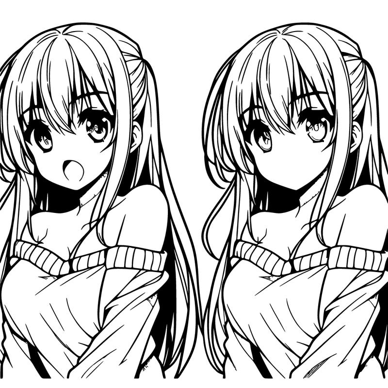 anime girl with long hair