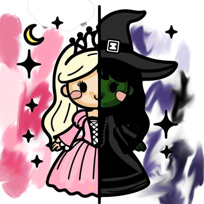 split princess and witch