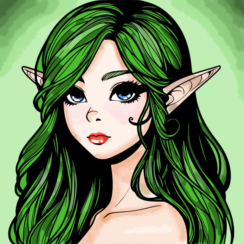 elf girl realistic dark fantasy