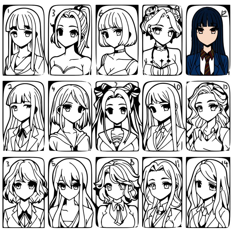 girls that look diffrent anime