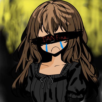 anime girl with no face