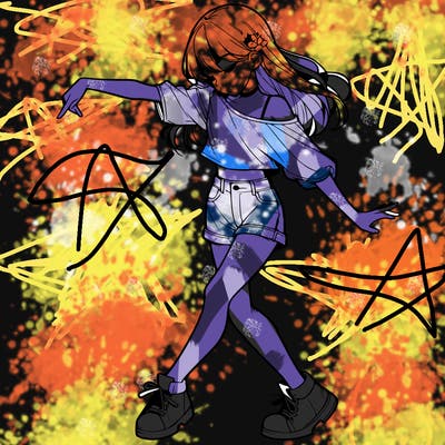 realistic girl danceing