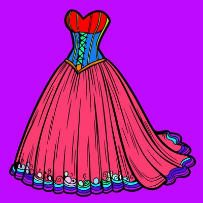 wedding dress-corset and a long and flowy skirt