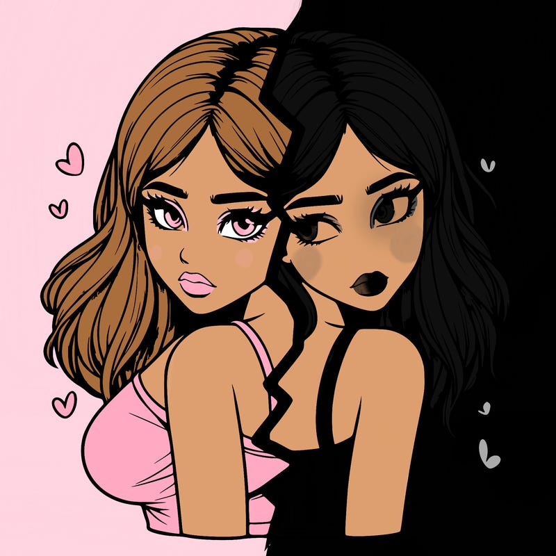 realistic girl split