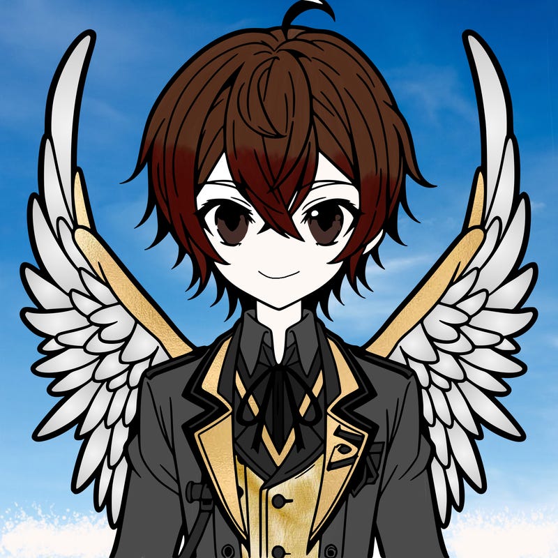 anime boy with wings