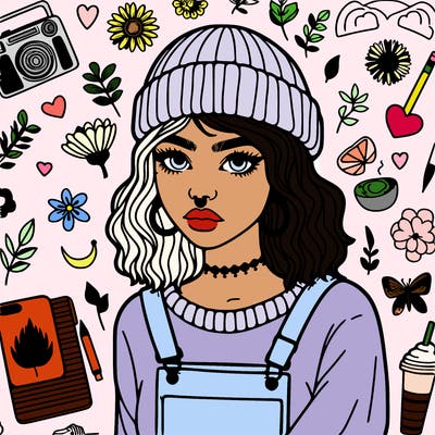 aesthetic indie girl