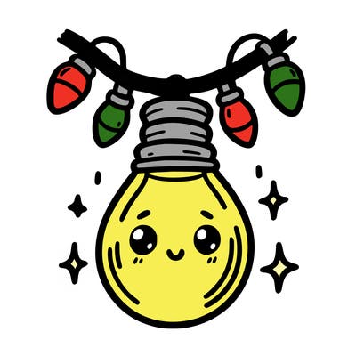 small bulb of a garland