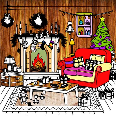 christmas livingroom