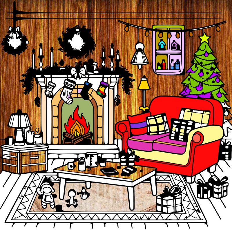 christmas livingroom