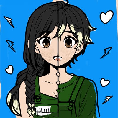 realistic girl boy split