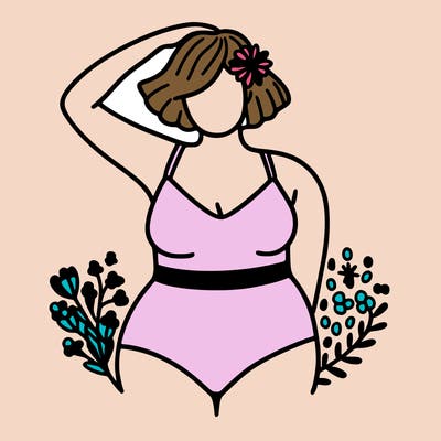 plus size woman bathing suit