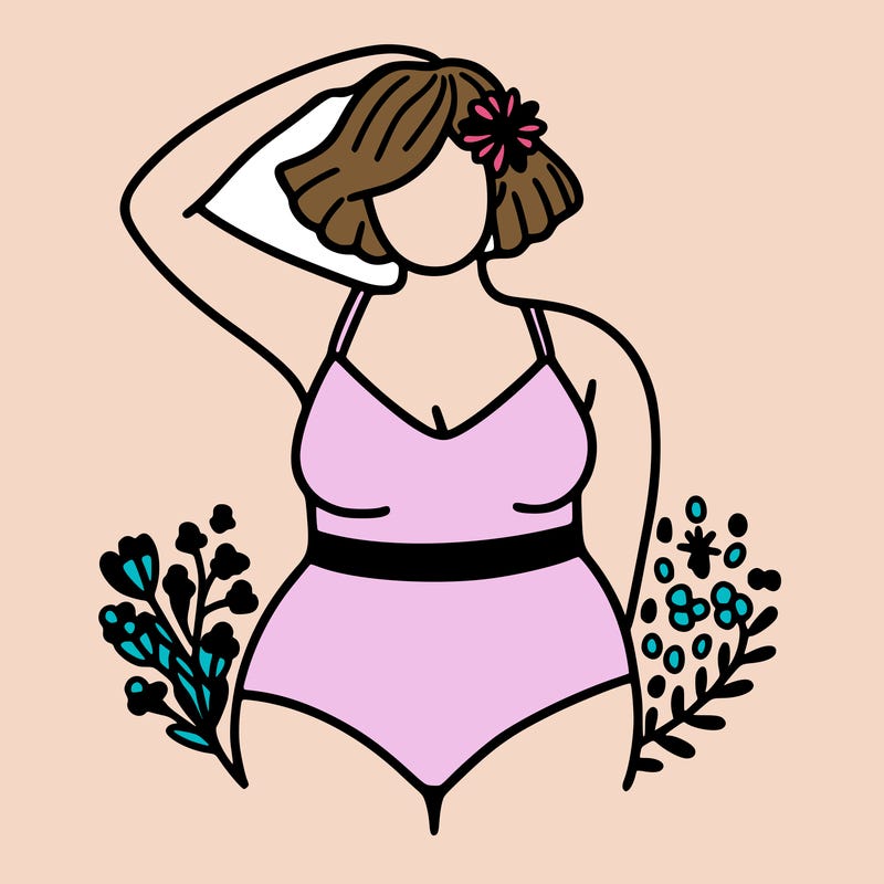 plus size woman bathing suit