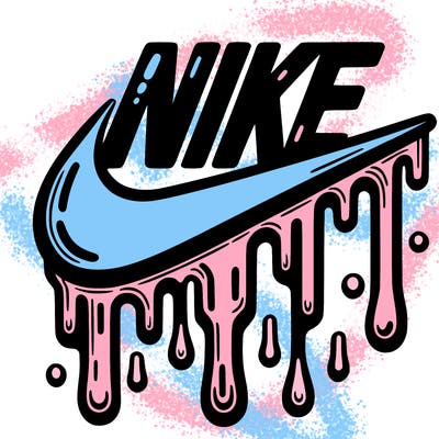 dripping nike logo