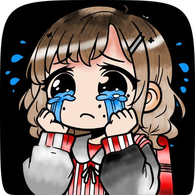 a girl crying