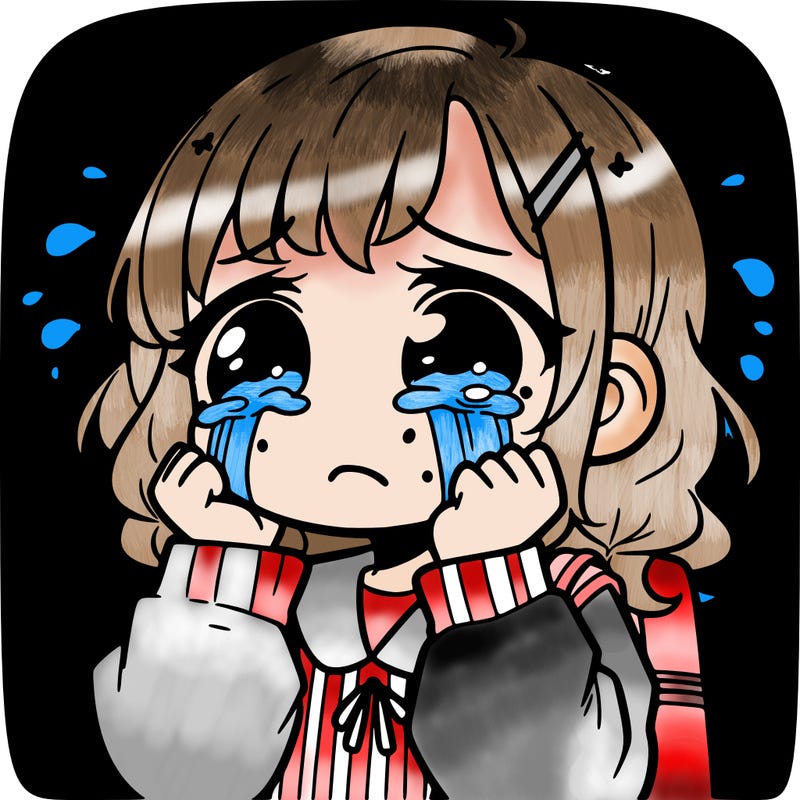a girl crying