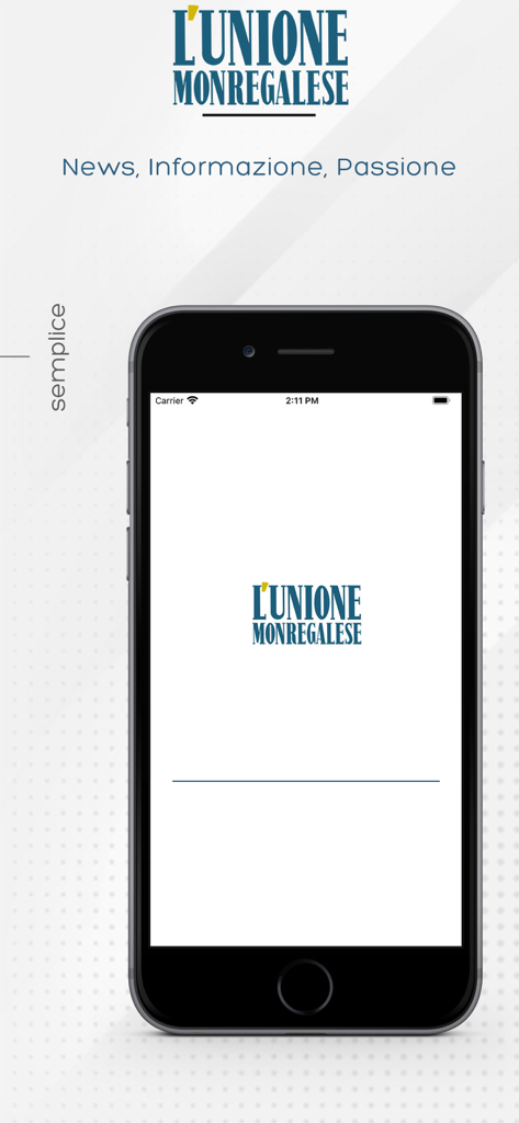 L'Unione monregalese - Logo dell'app L'Unione Monregalese su uno schermo di telefono cellulare