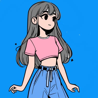 girl in a cute crop top