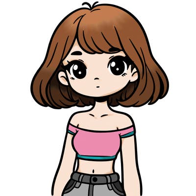 girl in a cute crop top