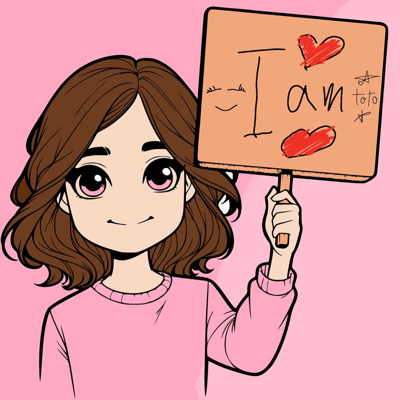 realistic girl holding up a sign