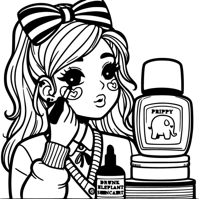 preppy girl with drunk elephant skincare