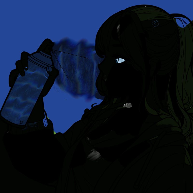 a realistic girl spray, painting