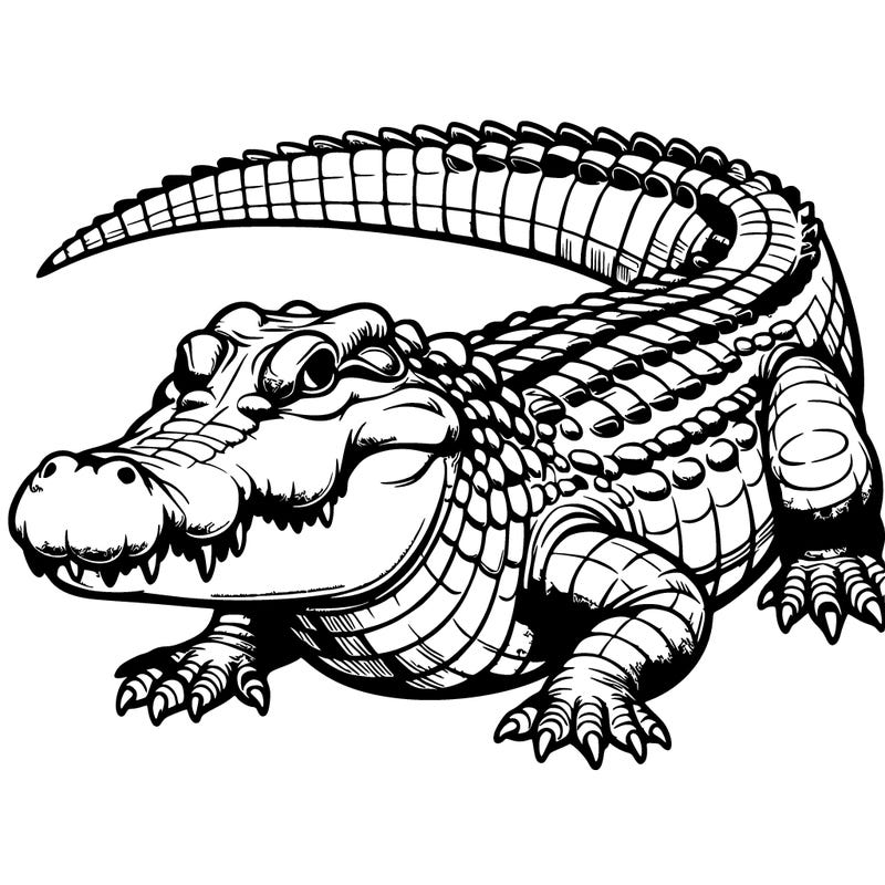 realistic big crocodile