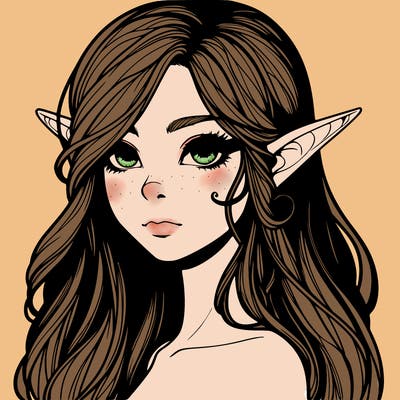 elf girl realistic dark fantasy