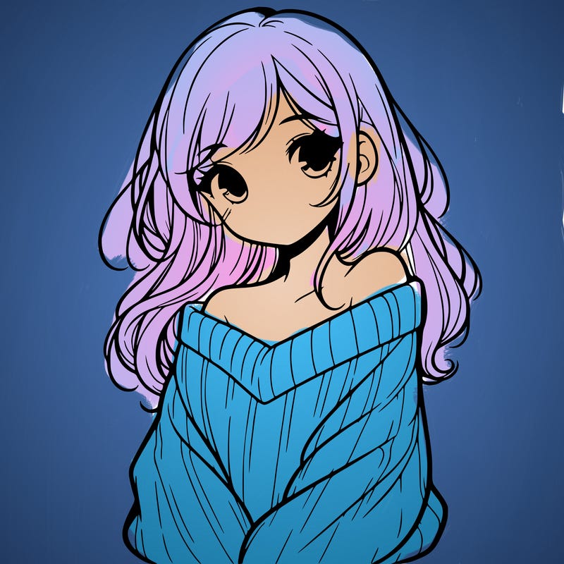 shy pretty girl wearing a sweater that is falling off one shoulder portrait