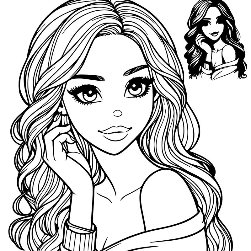 beautiful girl realistic