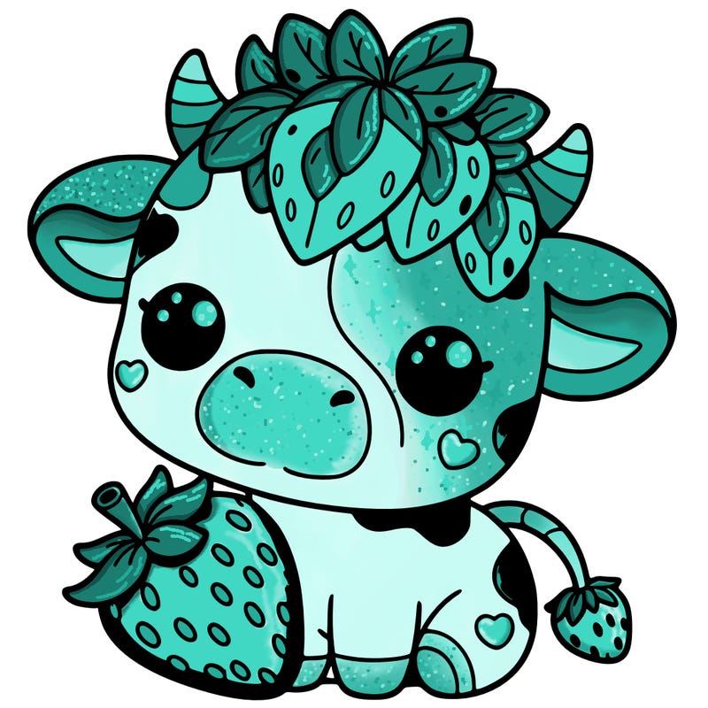 cute strawberry cow