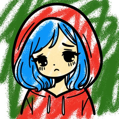 sad girl with a hoodie