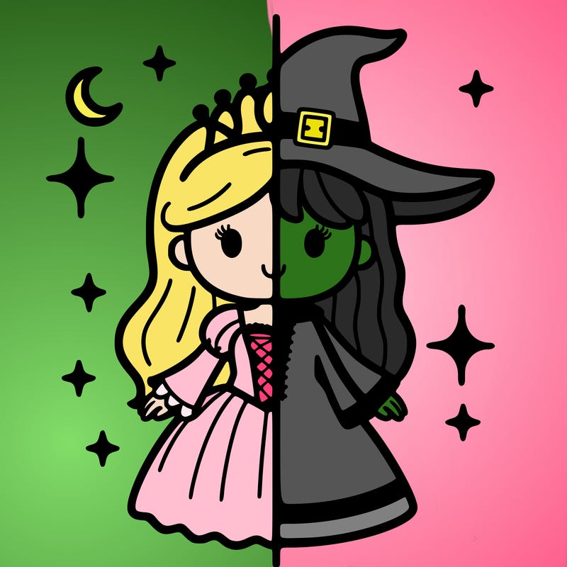 split princess and witch