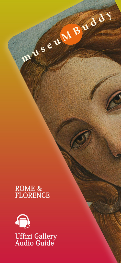 Galleria Uffizi Audio - Uffizi Gallery audio guide app cover showing Botticelli's Venus
