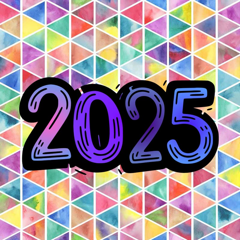 one line scrawled numbers sketch design “2025”