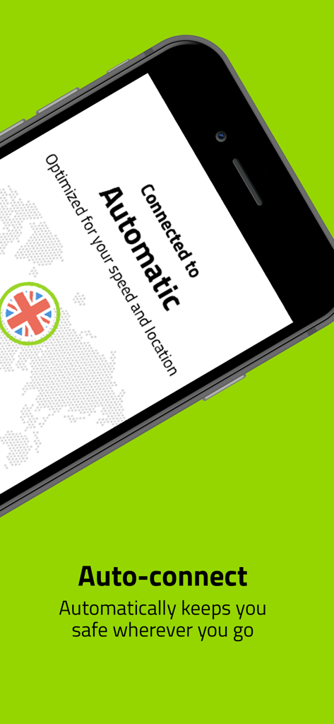 Webroot VPN app screen showing automatic connection for mobile security