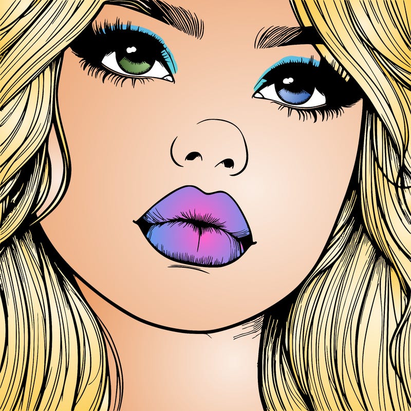 really realistic girl with lips