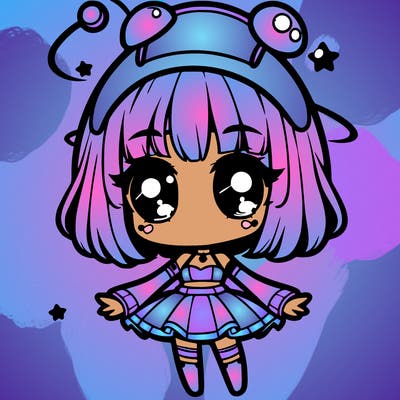 'cute alien girl anime