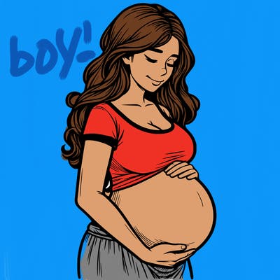 woman heavily pregnant realistic