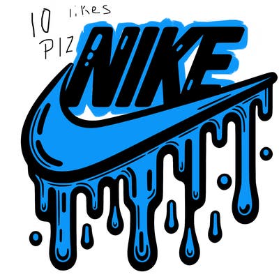 dripping nike logo