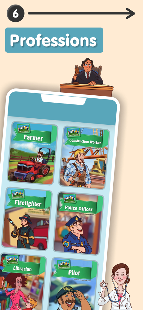 A collection of educational books about different jobs for second grade children